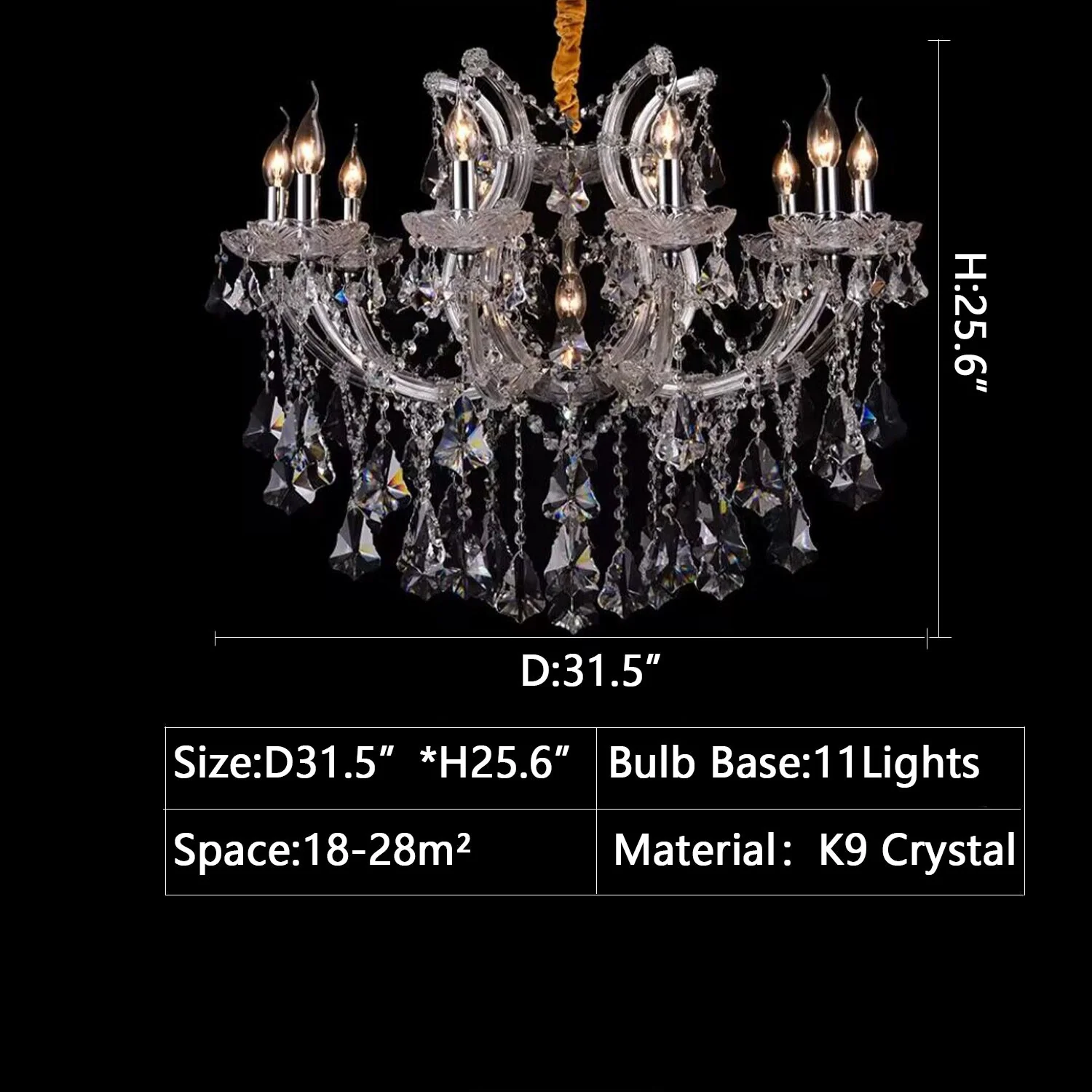 Luxury Atmospheric European Candle Crystal Chandelier Designer Creative for Hotel / Villa / Living Room - Image 7
