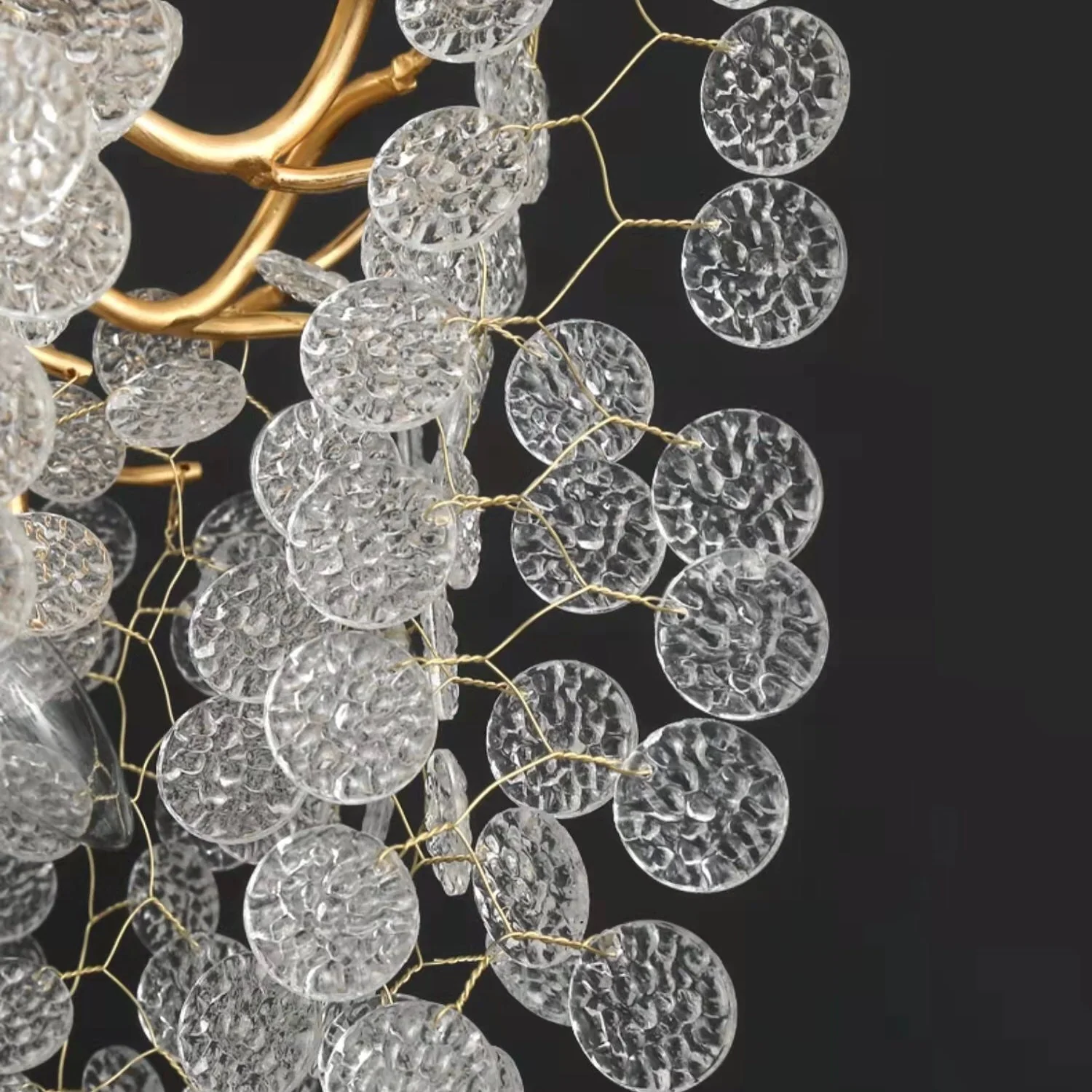 Luxury Branches Crystal Frosted Glass Chandelier Set for Living /Dining Room - Image 8