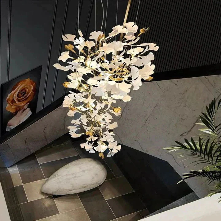 Luxury Ceramic Ginkgo Chandelier - Image 10