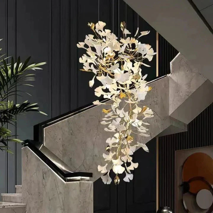 Luxury Ceramic Ginkgo Chandelier - Image 12
