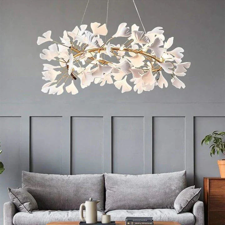 Luxury Ceramic Ginkgo Chandelier - Image 13
