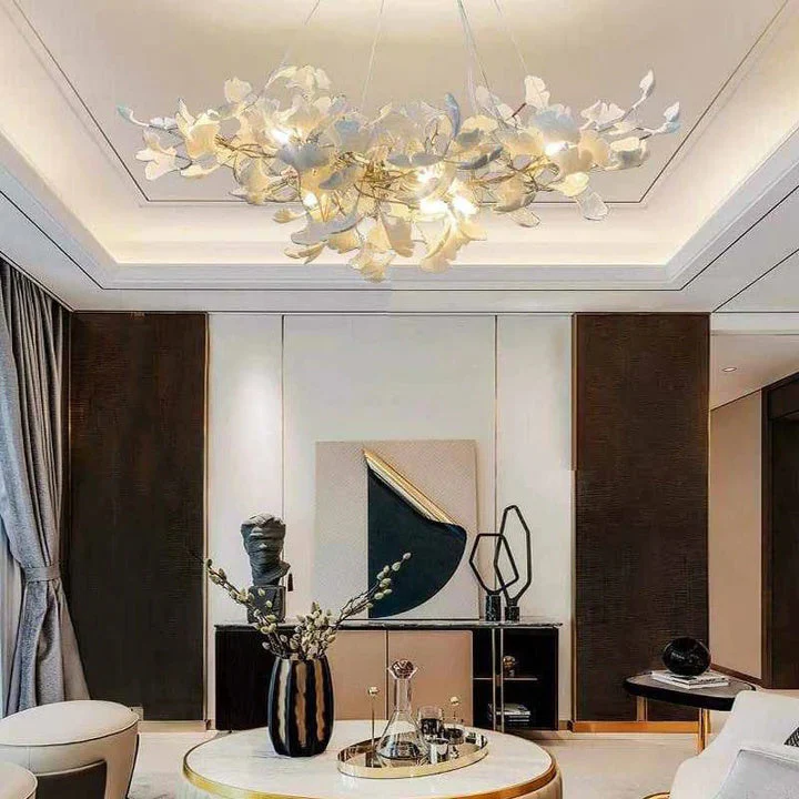 Luxury Ceramic Ginkgo Chandelier - Image 14