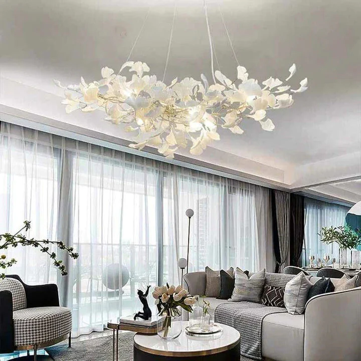 Luxury Ceramic Ginkgo Chandelier - Image 15