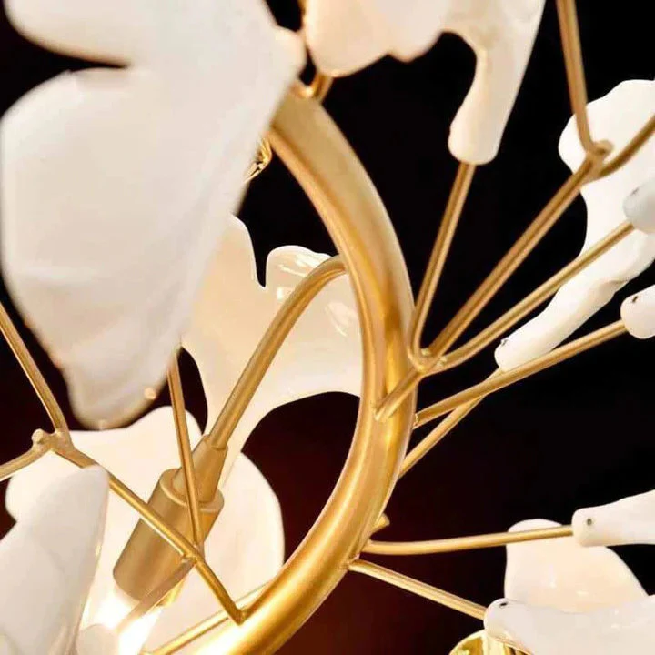 Luxury Ceramic Ginkgo Chandelier - Image 4
