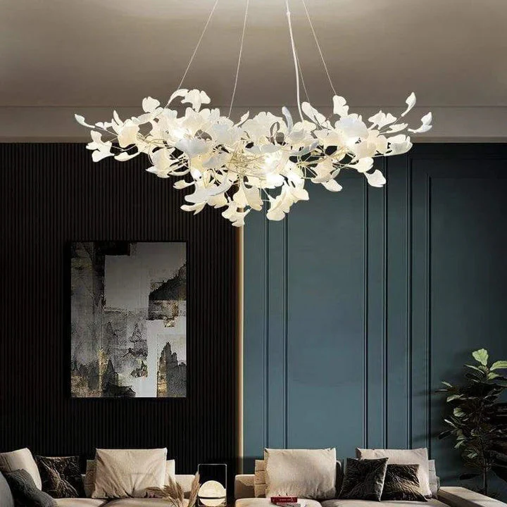 Luxury Ceramic Ginkgo Chandelier - Image 5