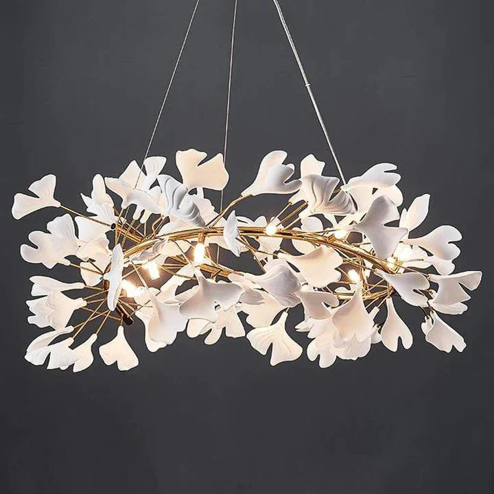 Luxury Ceramic Ginkgo Round Chandelier - Image 3