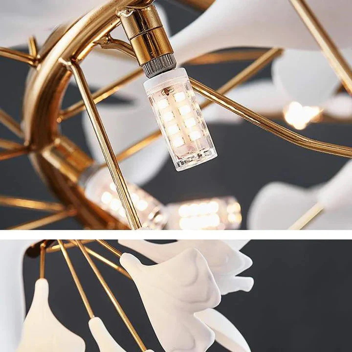 Luxury Ceramic Ginkgo Round Chandelier - Image 5