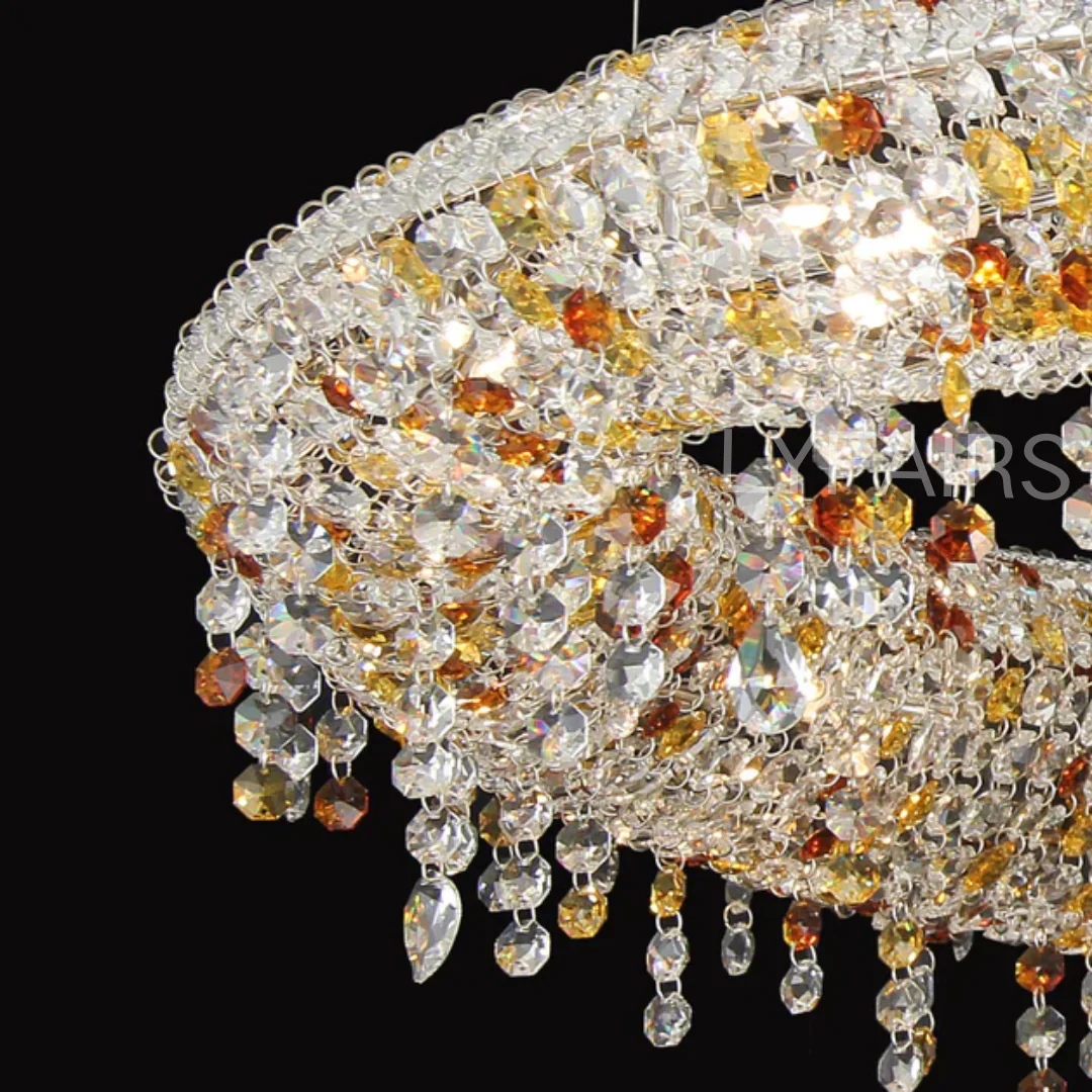 Luxury Circle Colorful Crystal Chandelier - Image 3