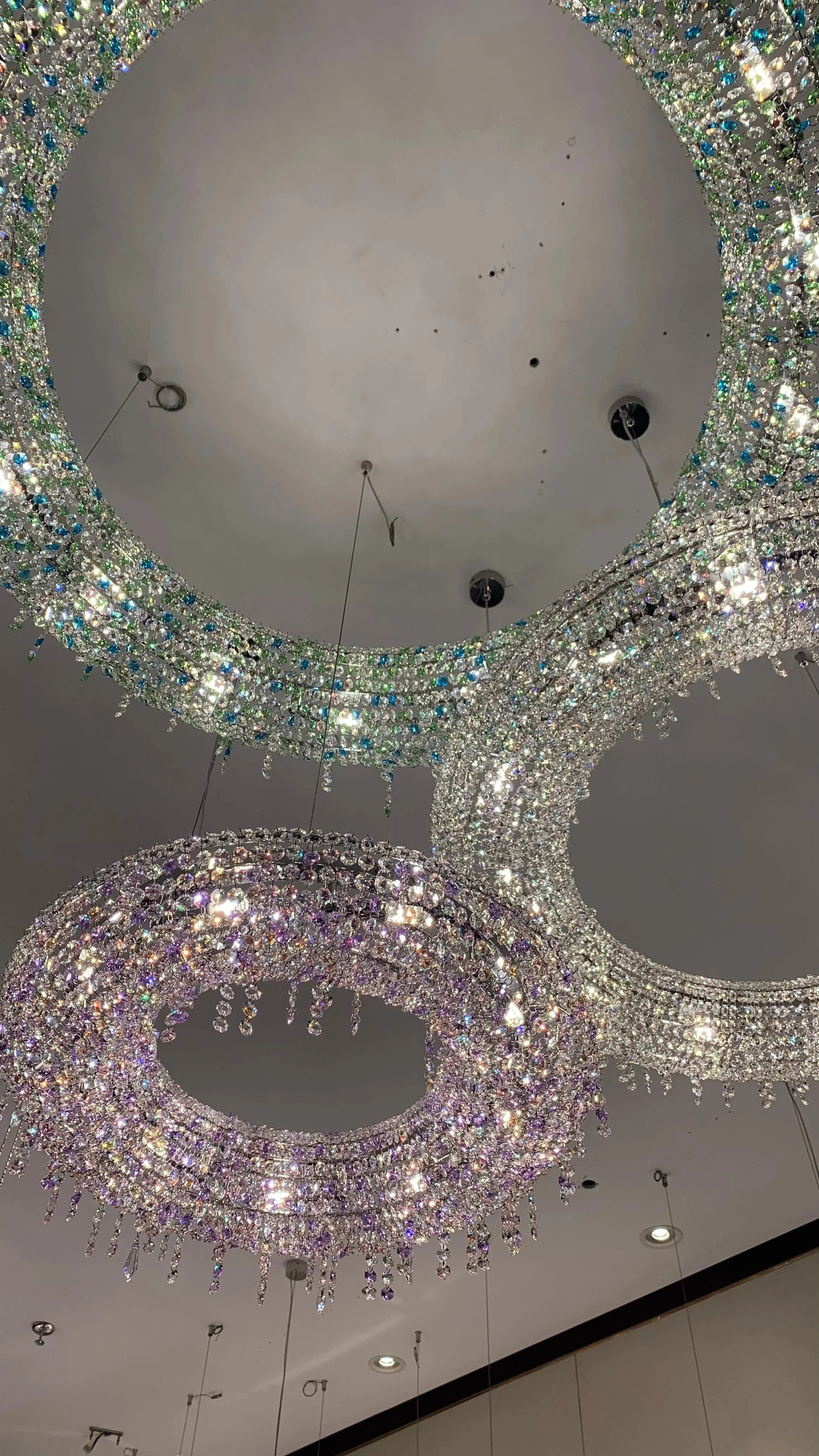 Luxury Circle Colorful Crystal Chandelier - Image 4