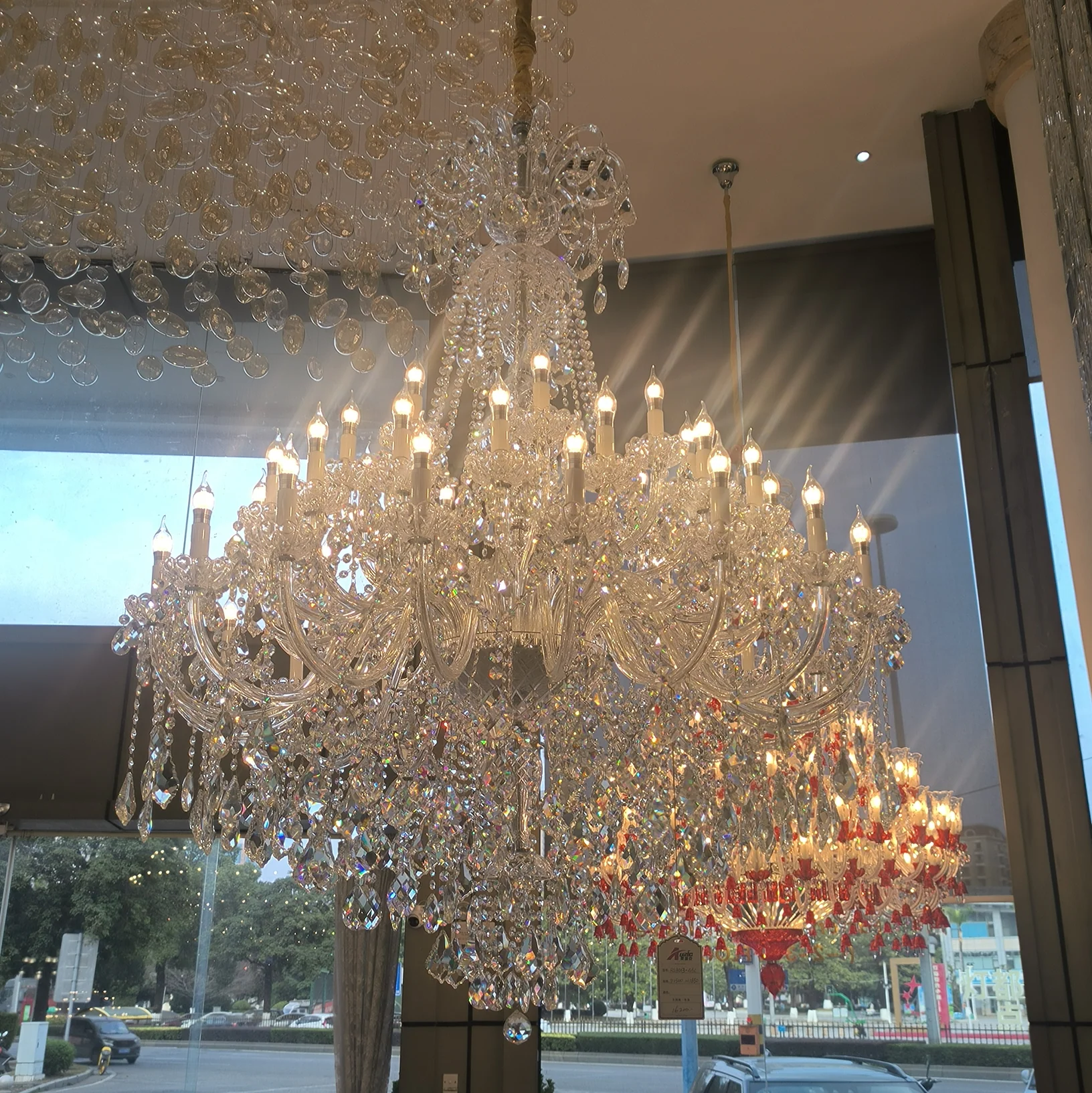 Luxury Classic Clear Crystal Chandelier for Foyer/Staircase/Entryway/Hallway - Image 2