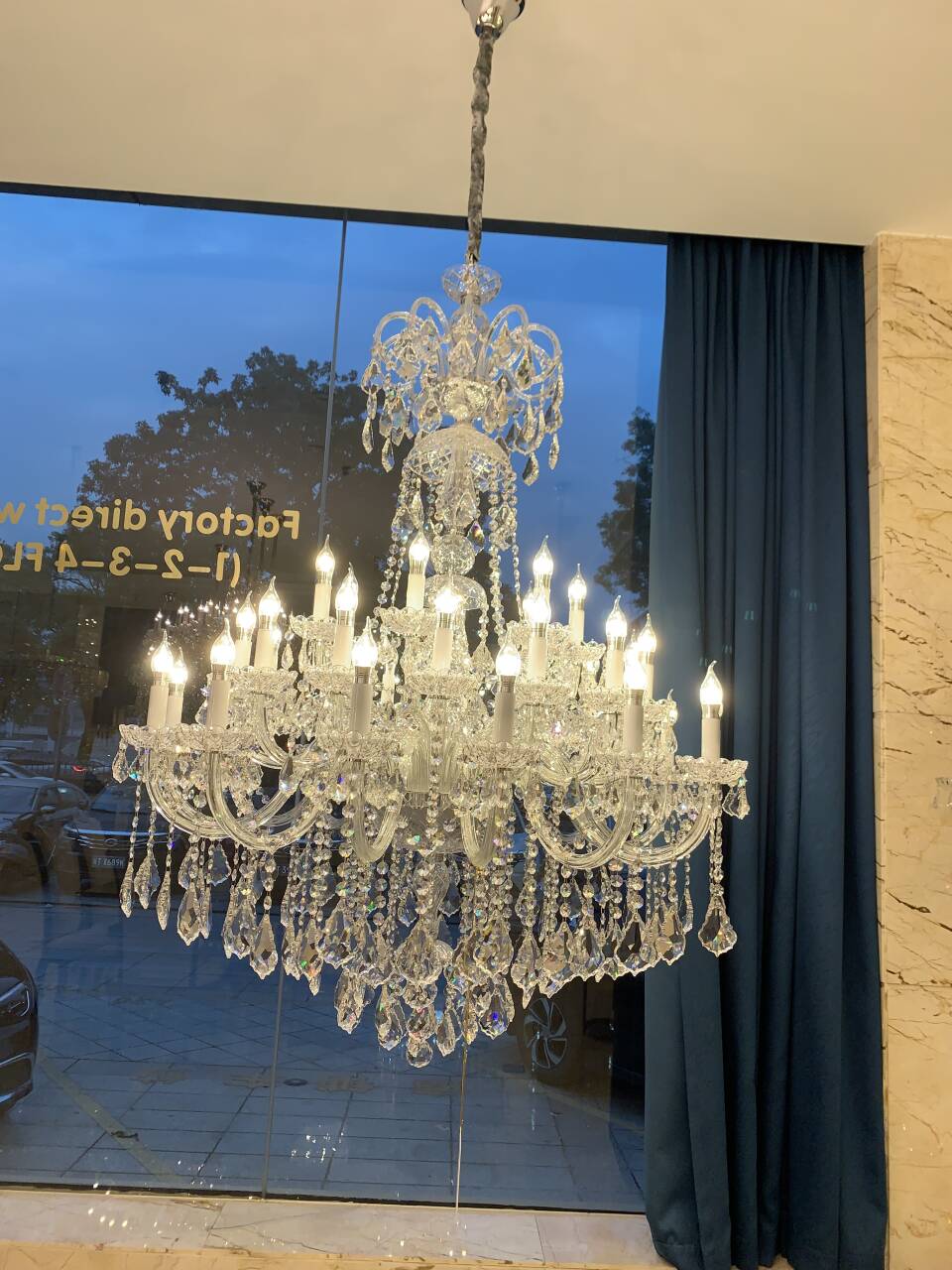 Luxury Classic Clear Crystal Chandelier for Foyer/Staircase/Entryway/Hallway - Image 4