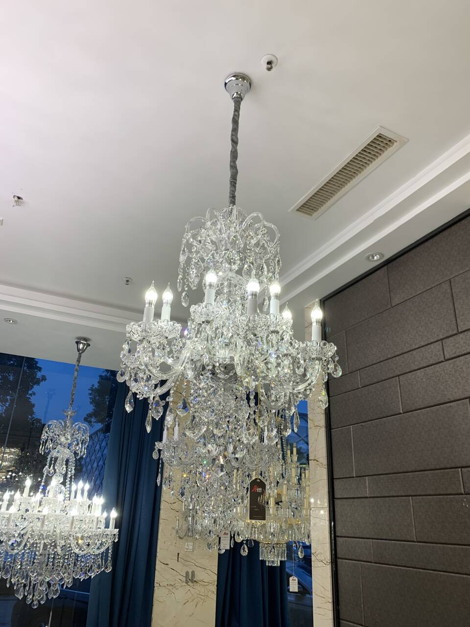 Luxury Classic Clear Crystal Chandelier for Foyer/Staircase/Entryway/Hallway - Image 5