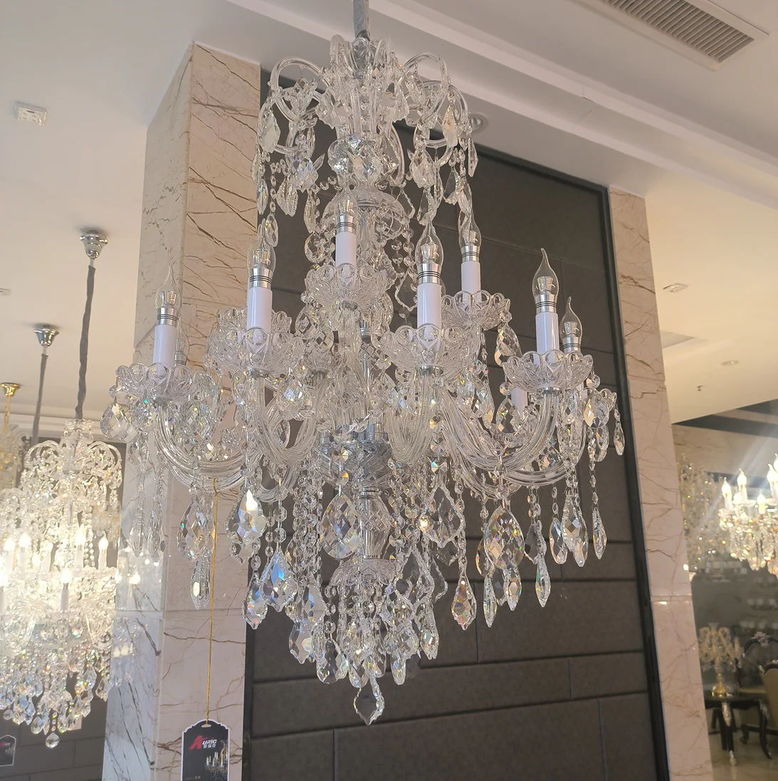 Luxury Classic Clear Crystal Chandelier for Foyer/Staircase/Entryway/Hallway - Image 6
