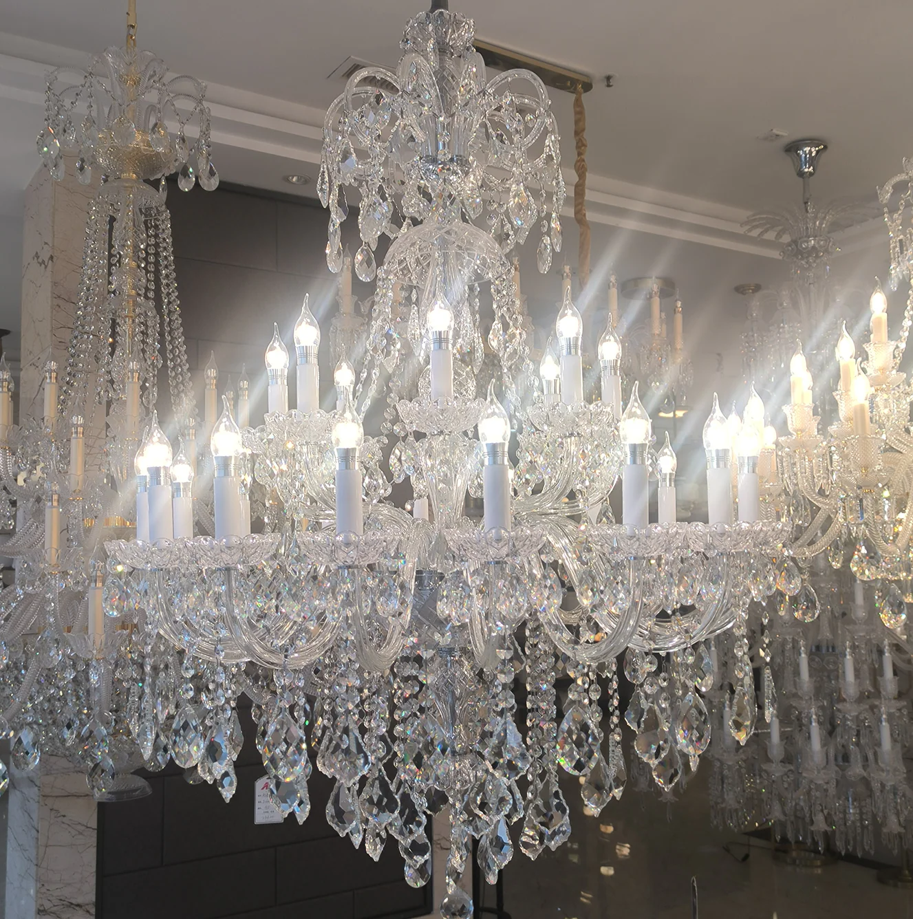 Luxury Classic Clear Crystal Chandelier for Foyer/Staircase/Entryway/Hallway - Image 8