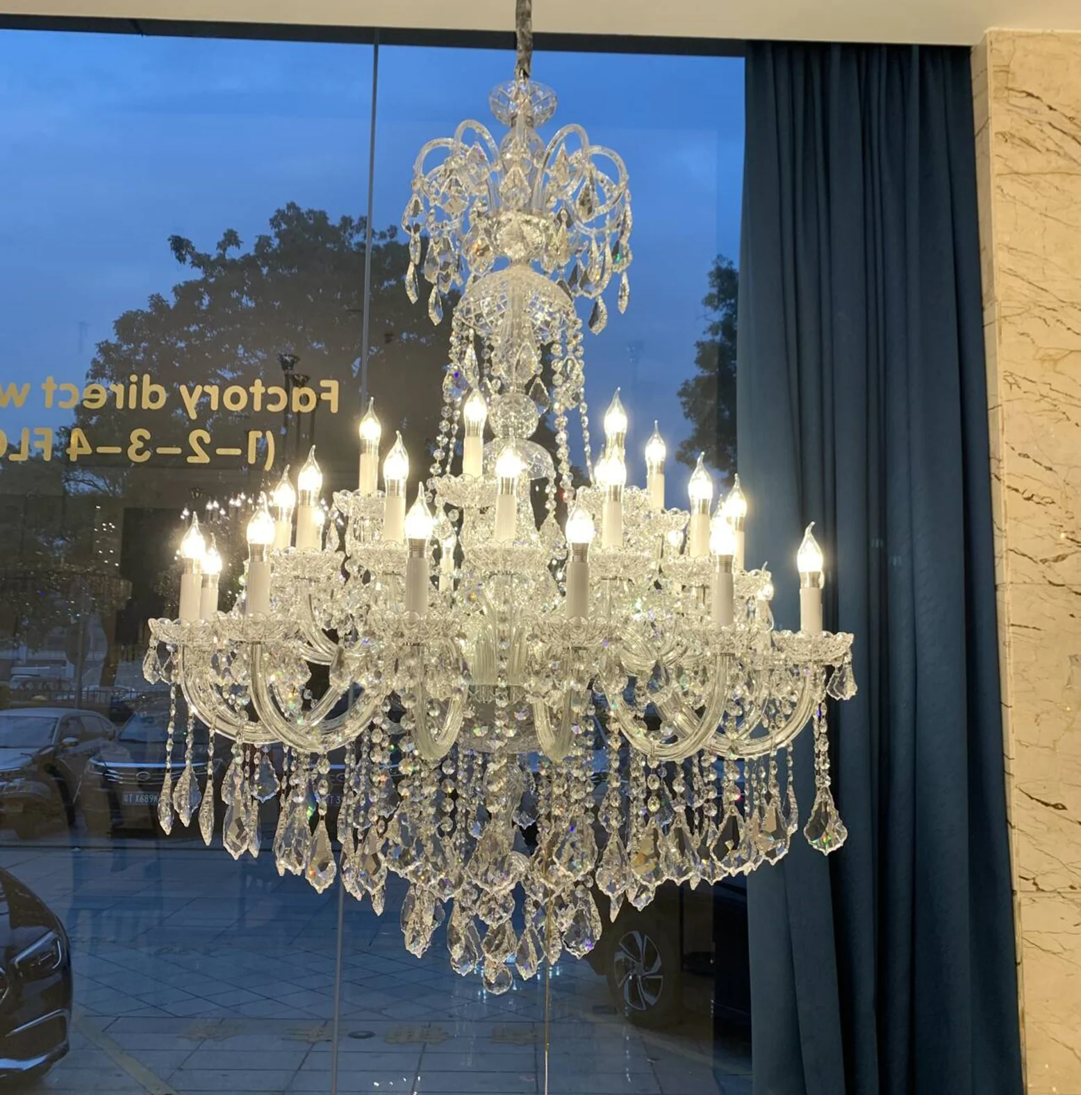 Luxury Classic Clear Crystal Chandelier for Foyer/Staircase/Entryway/Hallway - Image 9