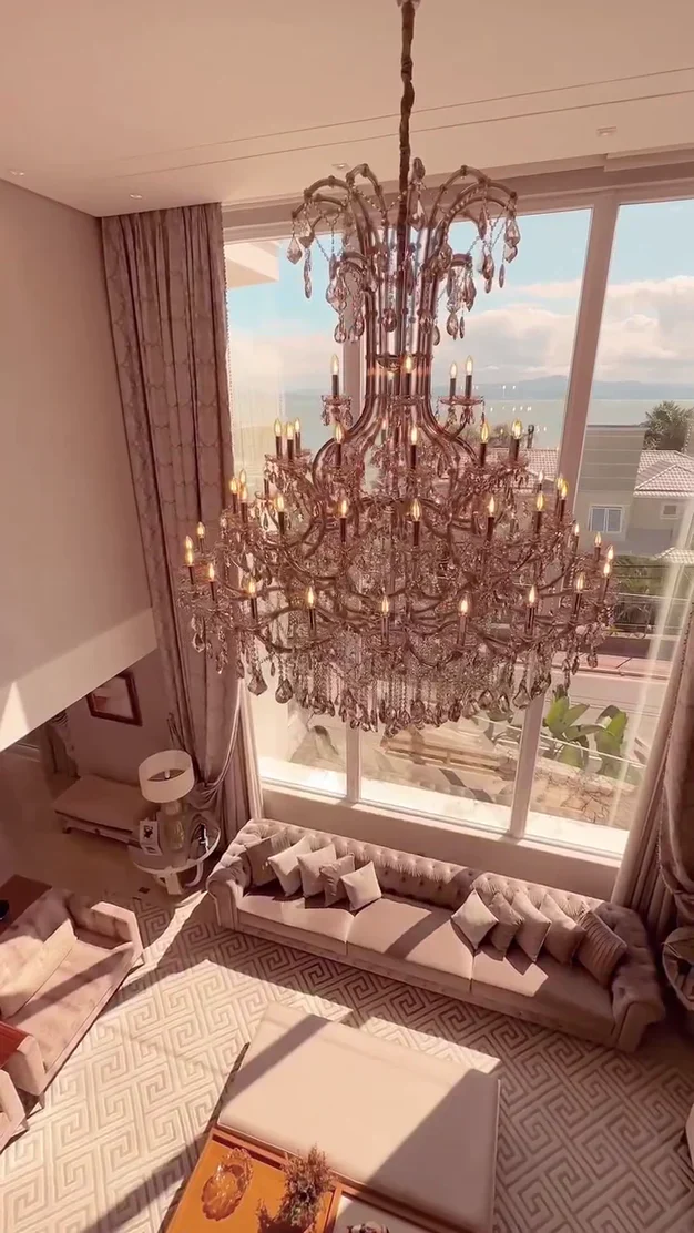 Luxury Classic Multi-layers Candle Crystal Dimmable Tiered Chandelier in Gold/Silver Finish - Image 3
