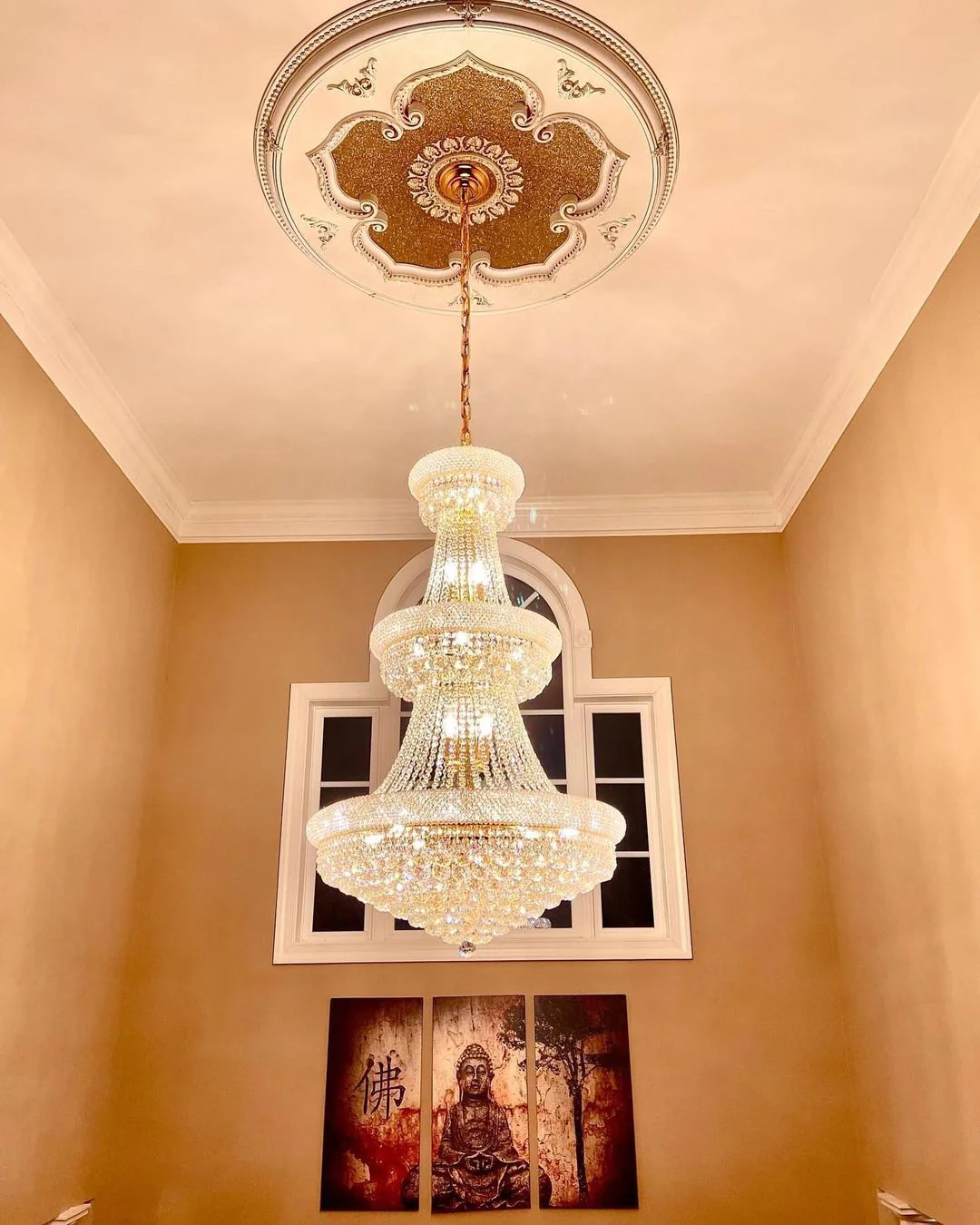 Luxury French Empire Chandelier for Villa Hall Ceiling Three-layers Crystal Light for Hotel Lobby - Image 10