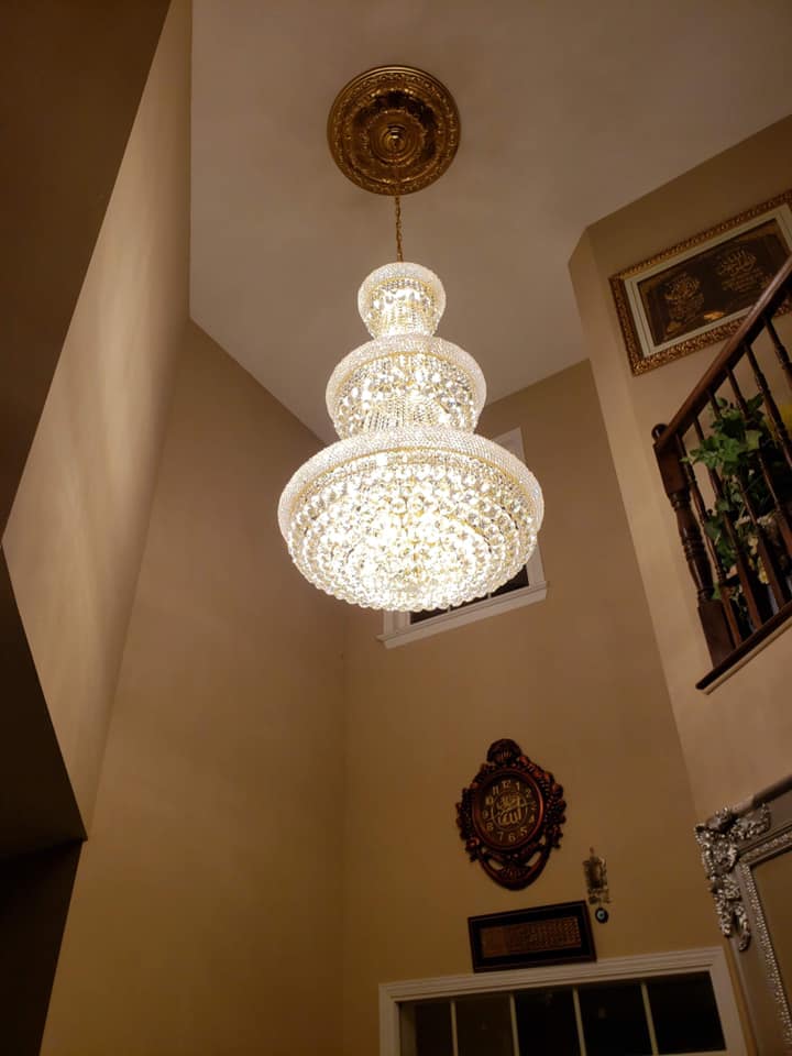 Luxury French Empire Chandelier for Villa Hall Ceiling Three-layers Crystal Light for Hotel Lobby - Image 11