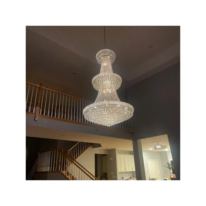 Luxury French Empire Chandelier for Villa Hall Ceiling Three-layers Crystal Light for Hotel Lobby - Image 12