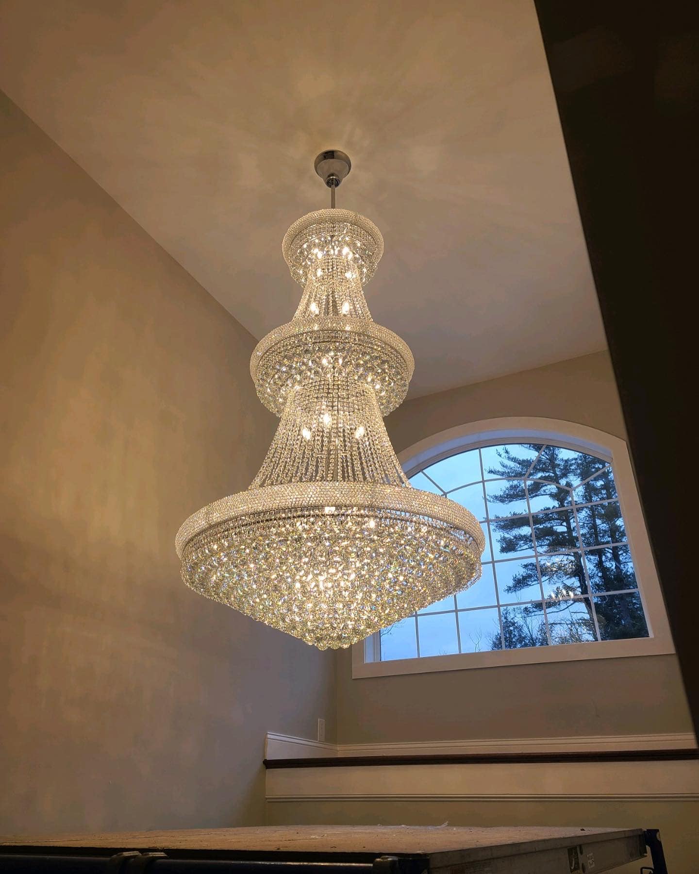 Luxury French Empire Chandelier for Villa Hall Ceiling Three-layers Crystal Light for Hotel Lobby - Image 13