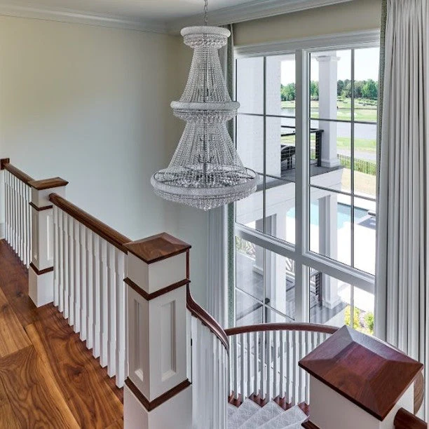 Luxury French Empire Chandelier for Villa Hall Ceiling Three-layers Crystal Light for Hotel Lobby - Image 3
