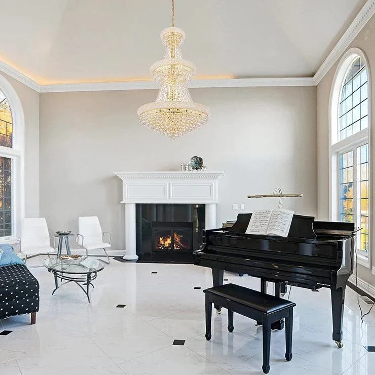Luxury French Empire Chandelier for Villa Hall Ceiling Three-layers Crystal Light for Hotel Lobby - Image 4