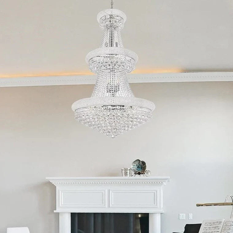 Luxury French Empire Chandelier for Villa Hall Ceiling Three-layers Crystal Light for Hotel Lobby - Image 5