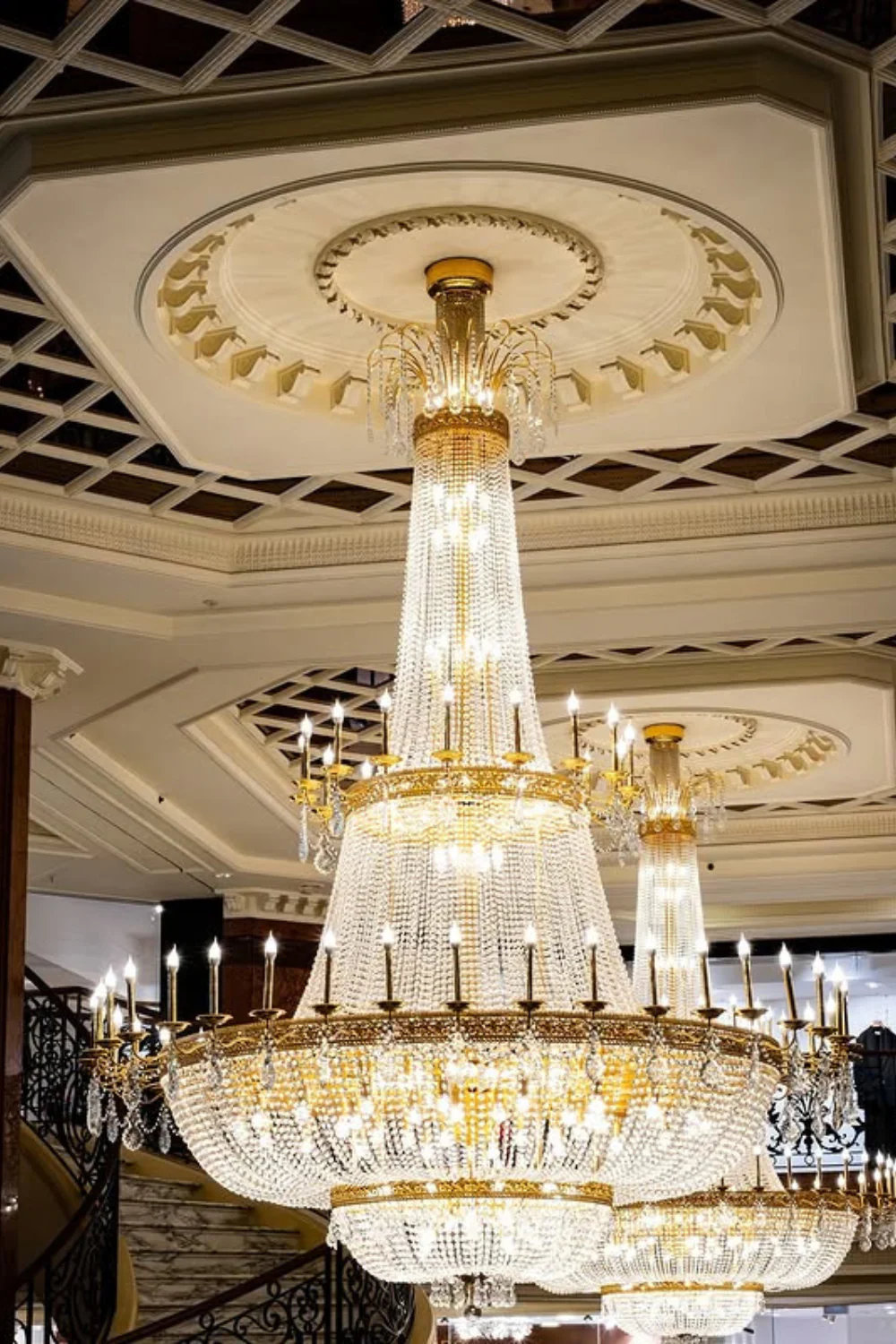 Luxury Empire Candle Lights Crystal Chandelier for High-ceiling - Image 2