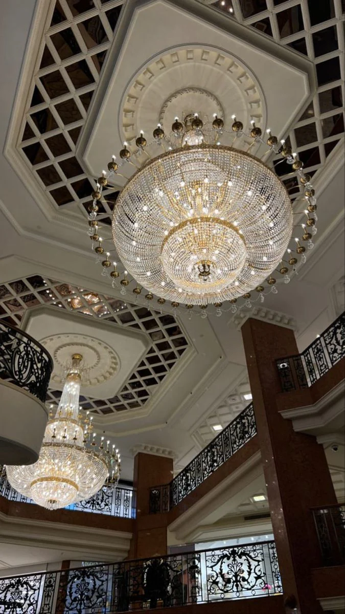 Luxury Empire Candle Lights Crystal Chandelier for High-ceiling - Image 3