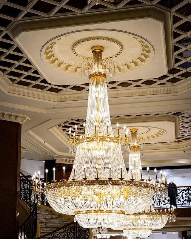 Luxury Empire Candle Lights Crystal Chandelier for High-ceiling - Image 5