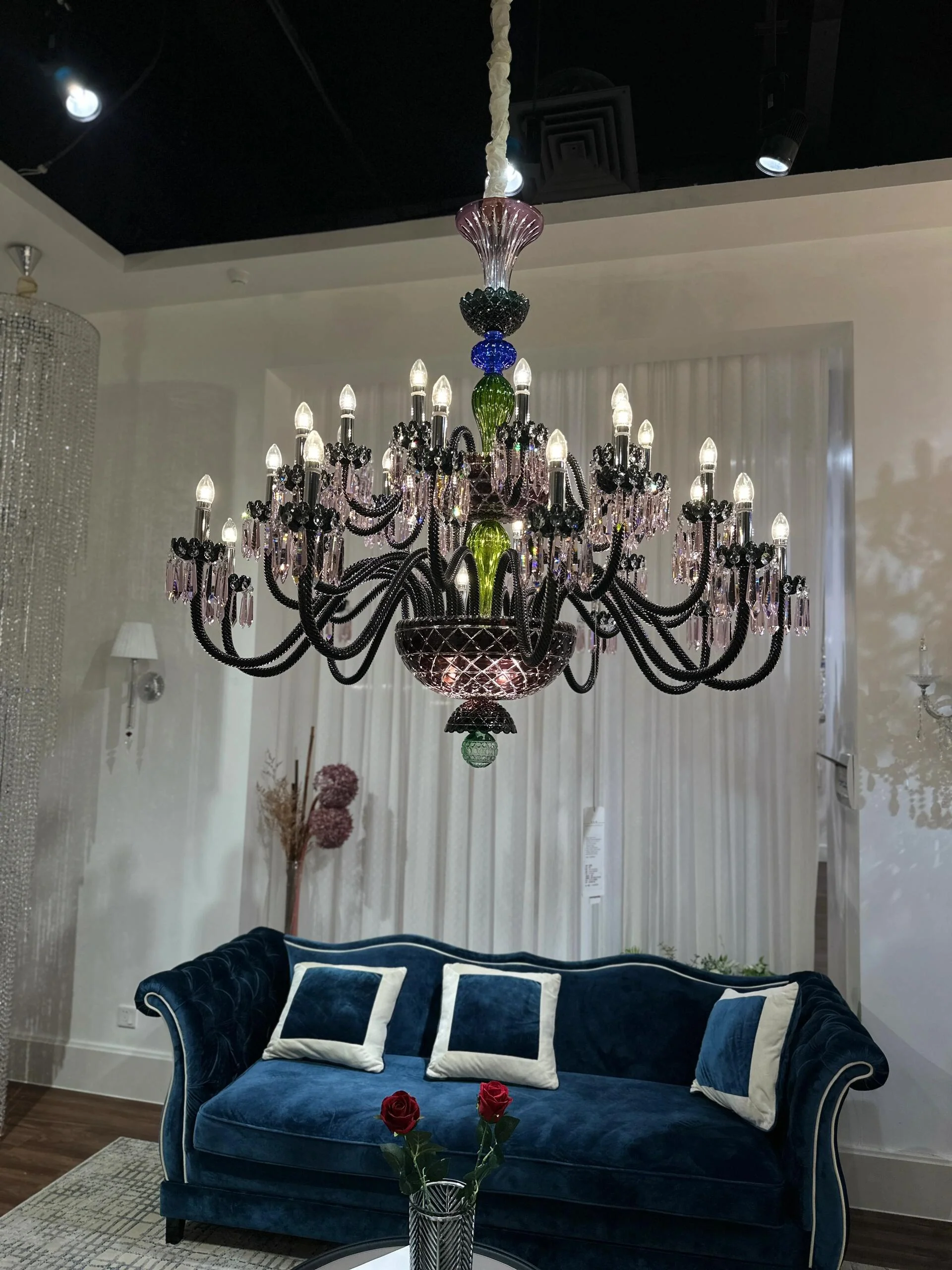 Luxury Empire Colorful Crystal Chandelier for Living Room/Bedroom/Entryway/Hotel/Restaurant - Image 5