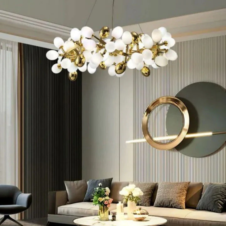 Luxury Escamoles Modern Grape Round Chandelier - Image 4