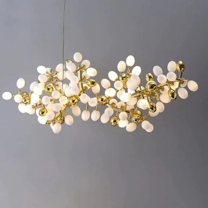 Luxury Escamoles Modern Linear Grape Chandelier - Image 5