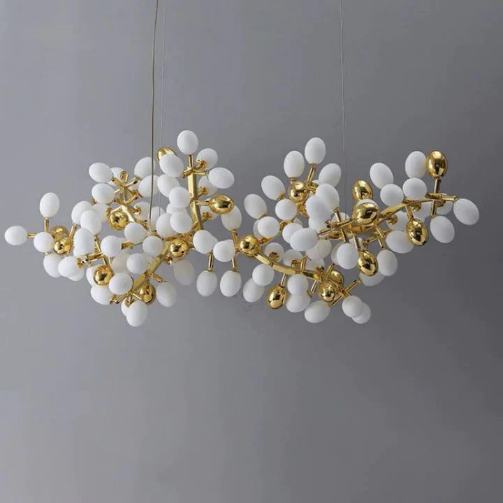 Luxury Escamoles Modern Linear Grape Chandelier - Image 6