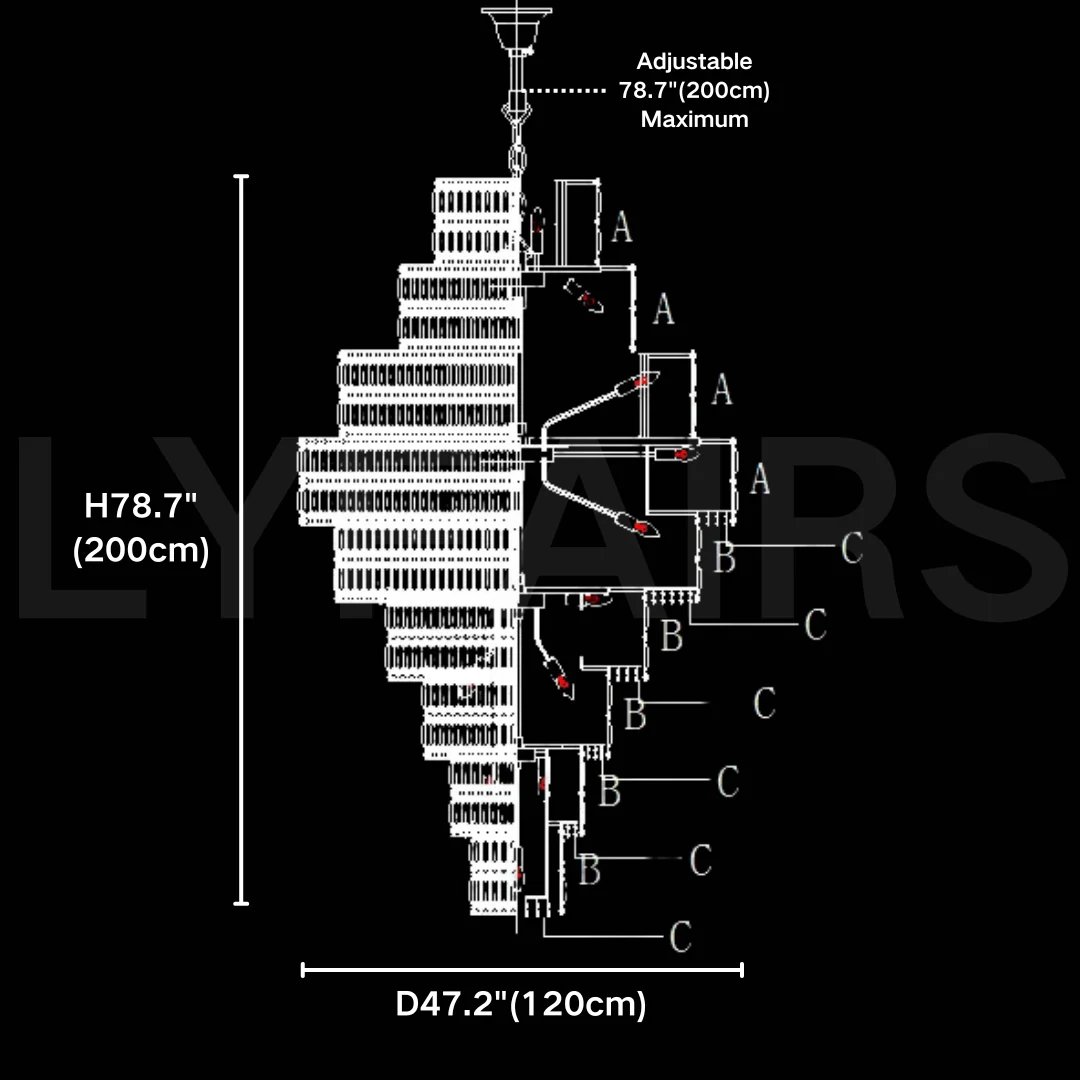 Luxury Extra Large Plaza Multi-Tier Crystal Chandelier For Hotel Hall / 2 Story Foyer / High Ceiling Living Room - Image 11