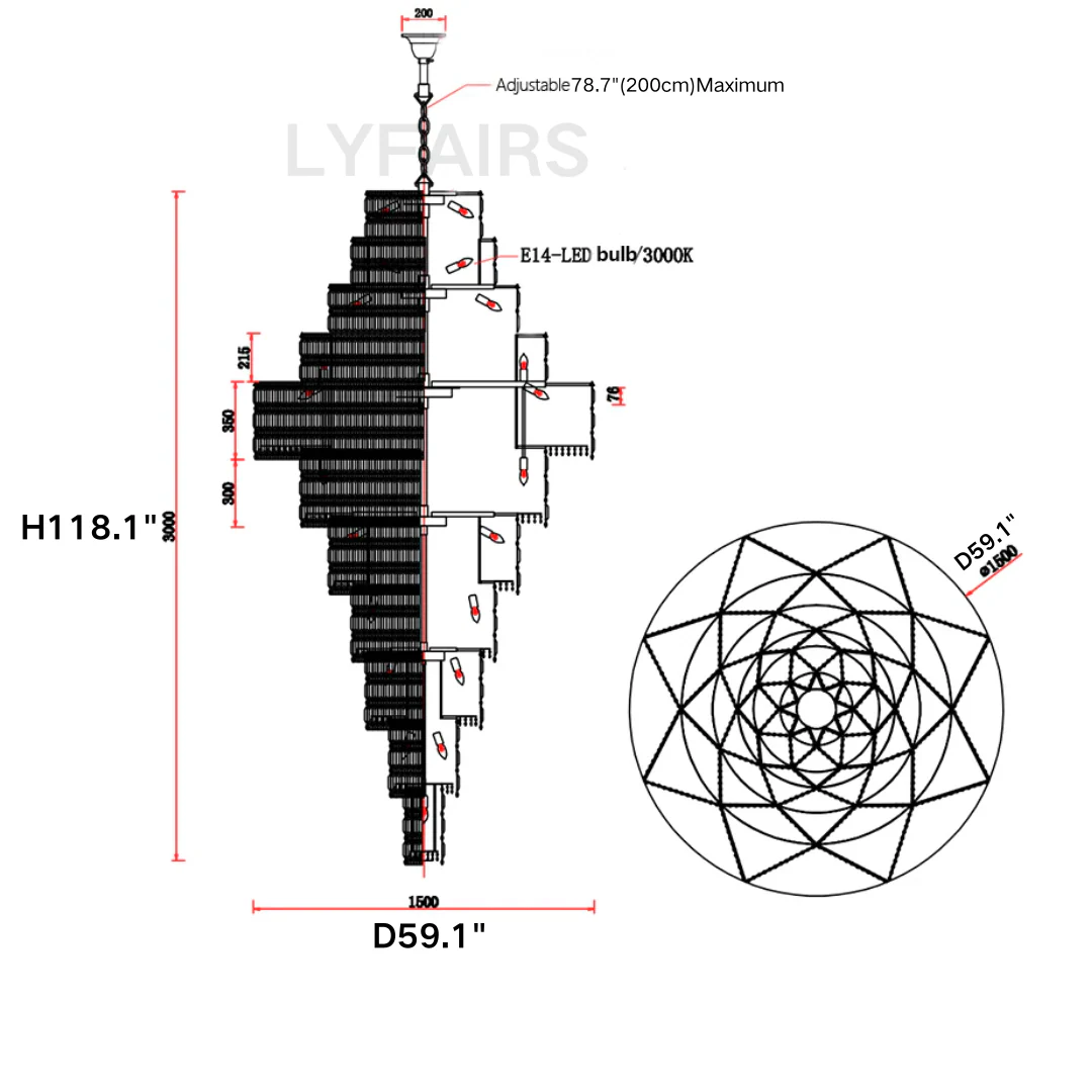 Luxury Extra Large Plaza Multi-Tier Crystal Chandelier For Hotel Hall / 2 Story Foyer / High Ceiling Living Room - Image 12