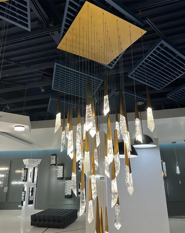 Luxury Floating Glaciers Diamond Crystal Chandelier for Staircase/Foyer/Entryway - Image 2