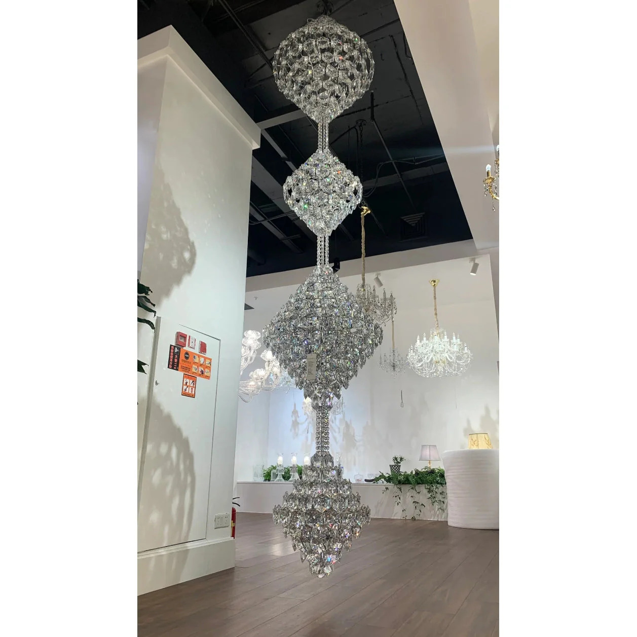 Luxury Three/Four Cone Crystal Chandelier for Staircase/Foyer/Hotel - Image 2