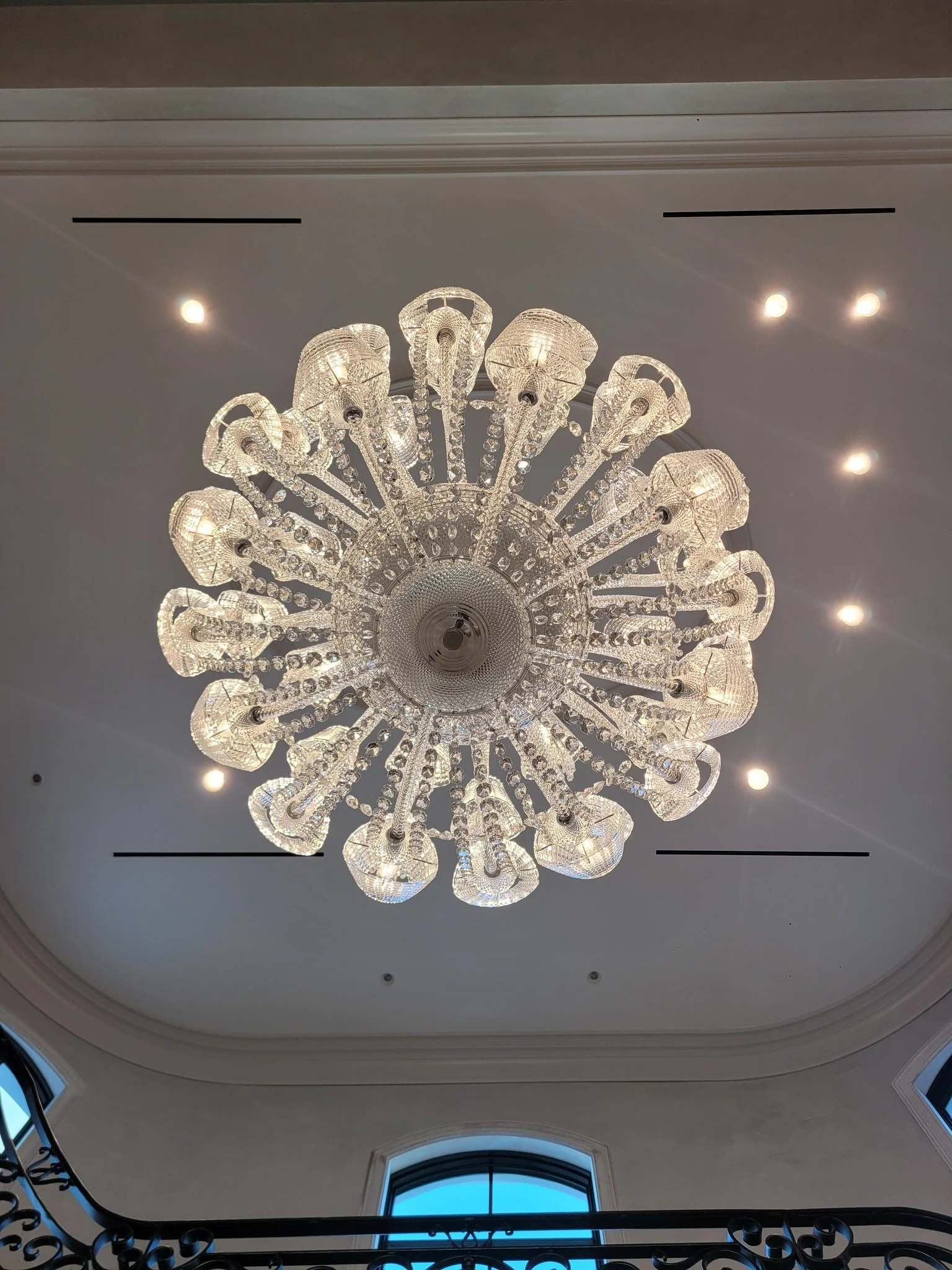Luxury Globe Crystal Chandelier With Fabric/Crystal Glass Lampshades - Image 10