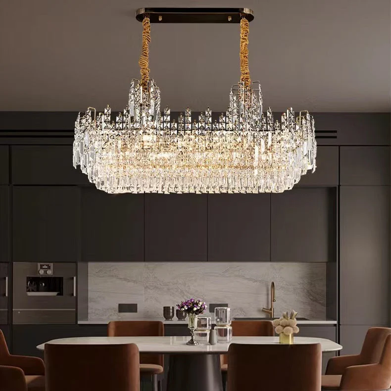 Luxury Hotel Hallway Ceiling Lighting Fixture Large Round Crystal Chandelier For Foyer Living Room Staircase - Image 14