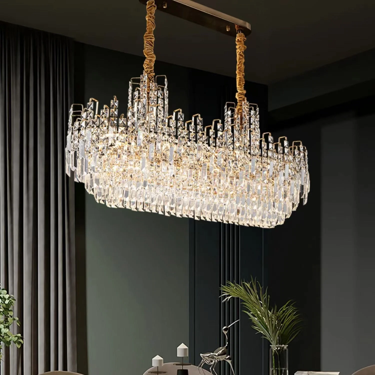Luxury Hotel Hallway Ceiling Lighting Fixture Large Round Crystal Chandelier For Foyer Living Room Staircase - Image 15