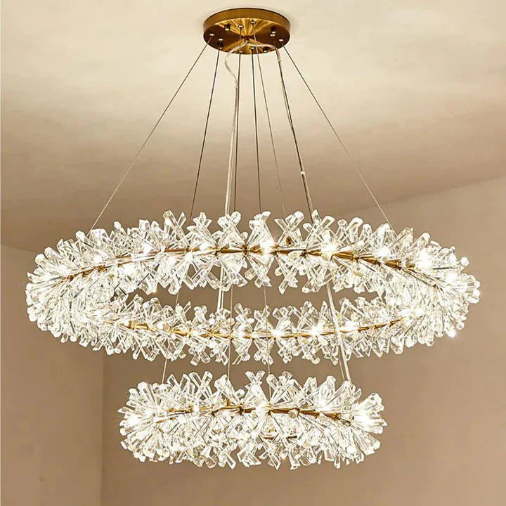 Luxury Isabel 2-Tier Ring Crystal Chandelier - Image 3