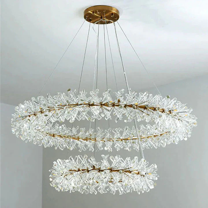 Luxury Isabel 2-Tier Ring Crystal Chandelier - Image 4