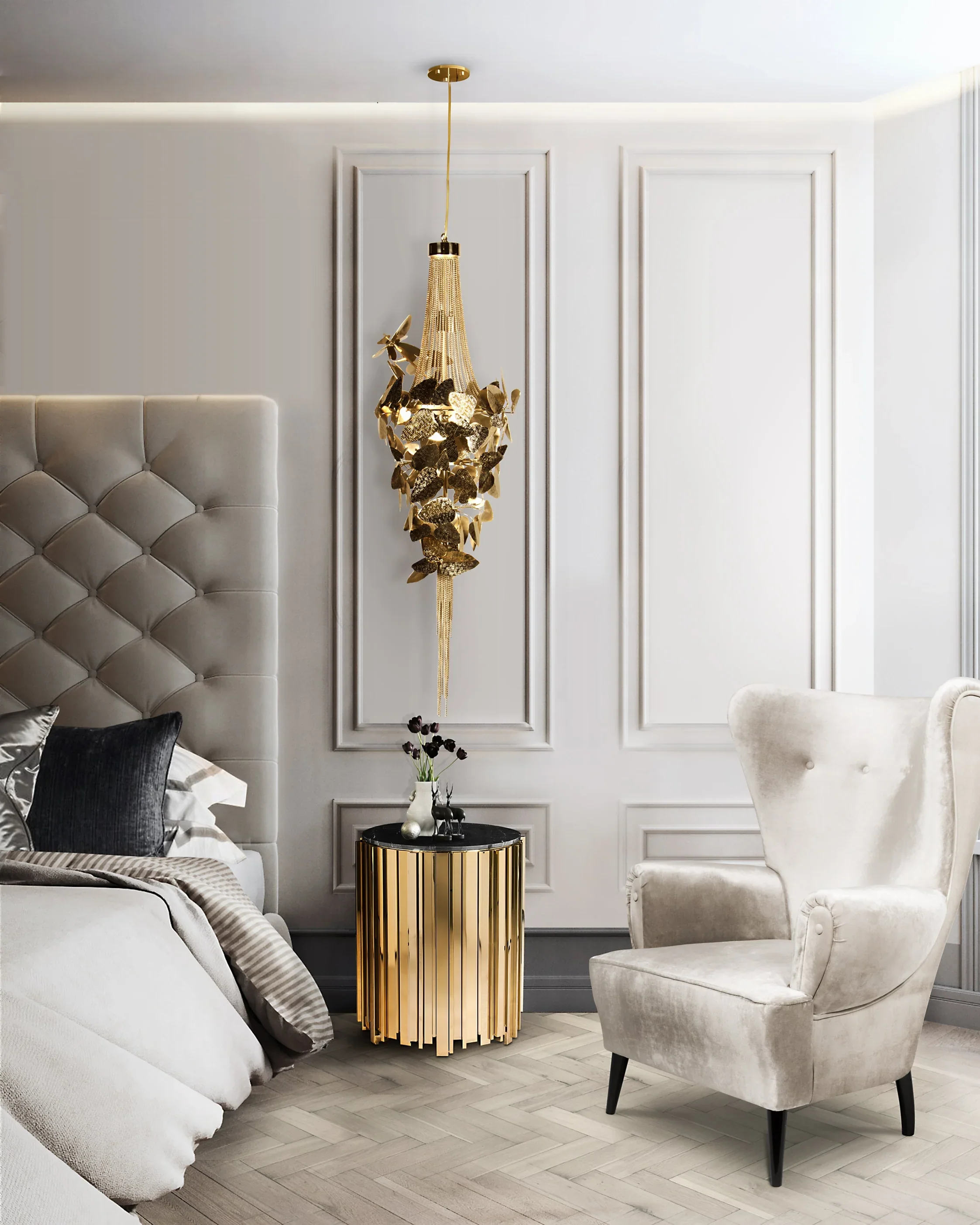 Luxury McQueen 6 Light Crystal Pendant - Image 2