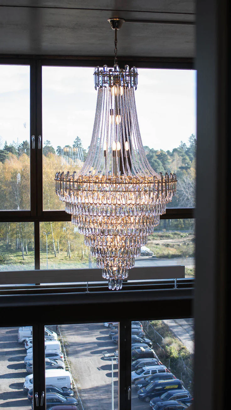 Luxury Modern Multi-tiered Crystal Chandelier for Staircase/Foyer - Image 2