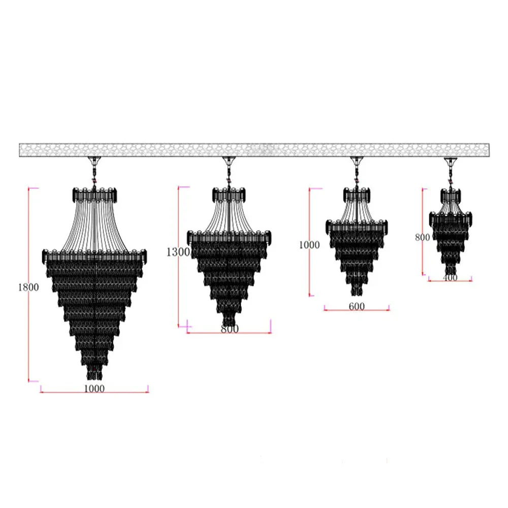 Luxury Modern Multi-tiered Crystal Chandelier for Staircase/Foyer - Image 4