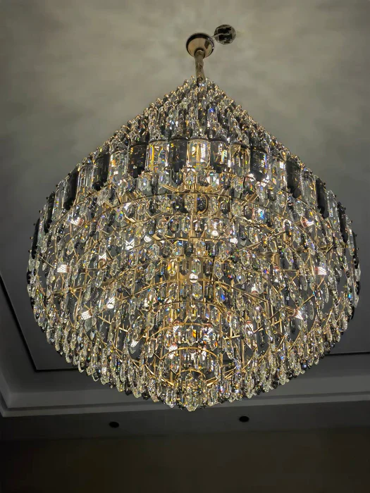 Luxury Multi-tiered Honeycomb Crystal Chandelier for High-ceiling - Image 18