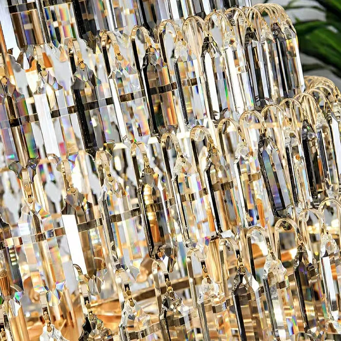 Luxury Multi-tiered Honeycomb Crystal Chandelier for High-ceiling - Image 20