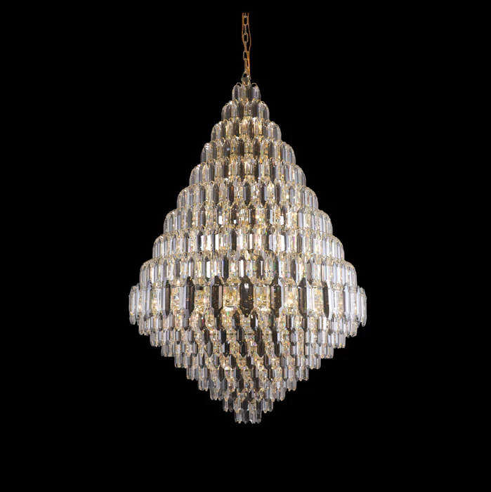 Luxury Multi-tiered Honeycomb Crystal Chandelier for High-ceiling - Image 3