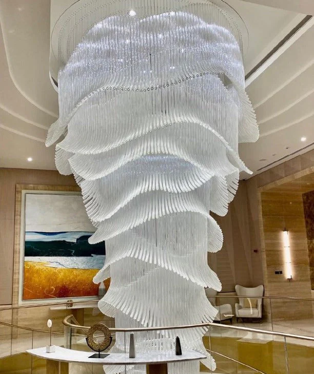 Luxury Palm Tree Glass Rods Chandelier for Hotel/Restaurant/Villa/Staircase - Image 3
